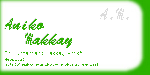 aniko makkay business card